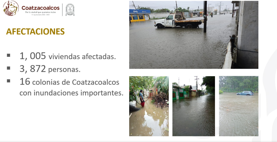 MÃƒÂ¡s de 3 mil viviendas afectadas por lluvias en Coatza
