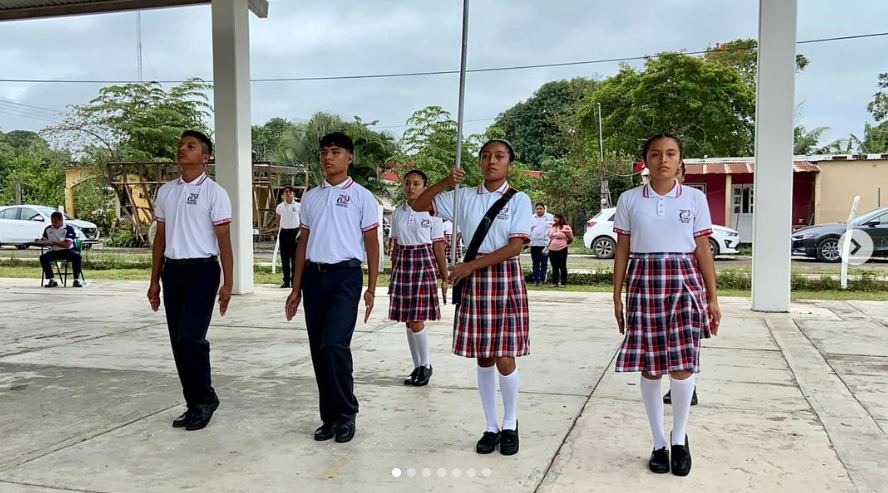 Tuxpan celebra concurso de escoltas de telebachilleratos 2023
