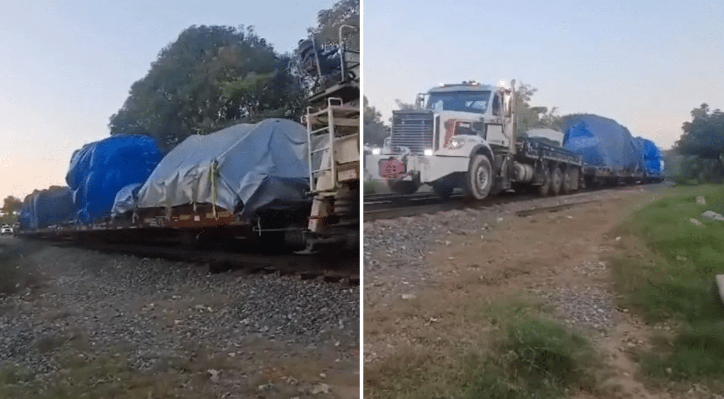 Restos de tren interoceánico accidentado llegan a Coatzacoalcos