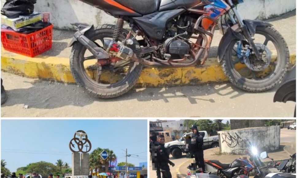 Detienen a pareja de delincuentes tras persecuciÃƒÂ³n en Coatzacoalcos