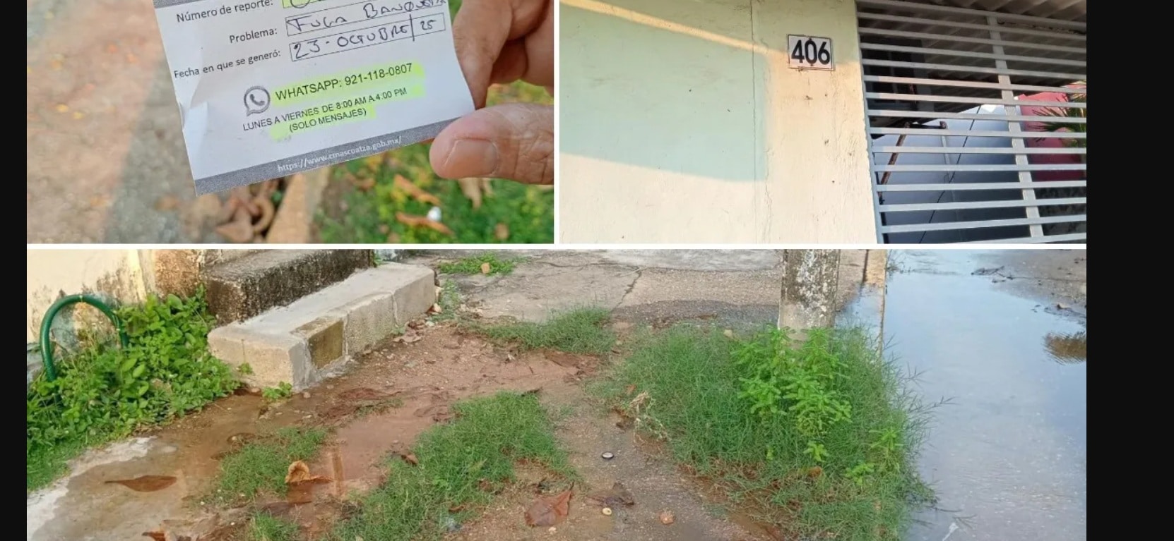 Fuga de agua en Coatzacoalcos persiste por mÃƒÂ¡s de dos meses