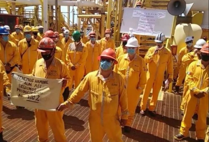 Pemex finaliza huelga de hambre en Sonda de Campeche