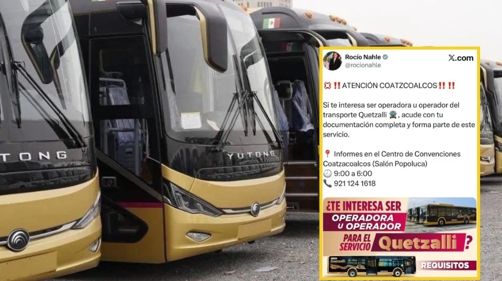 Requisitos para postularte como operador de autobuses Quetzalli